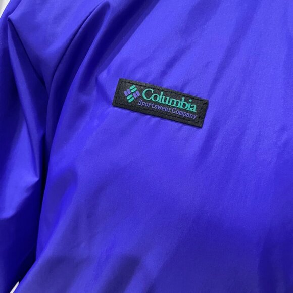 80’s COLUMBIA RETRO BOMBER JACKET REVERSIBLE DISCO PURPLE/TEAL Sz S MEN ICONIC - Picture 13 of 16